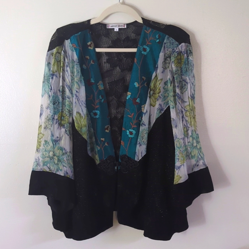 Spencer Alexis 1X Teal/Green/Black Coverlet